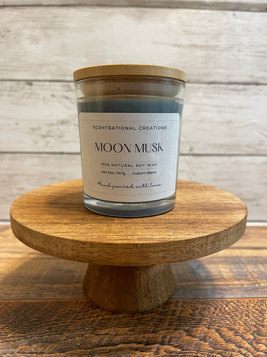 MOON MUSK - 100% Natural Soy Candle in a 6oz Glass Jar