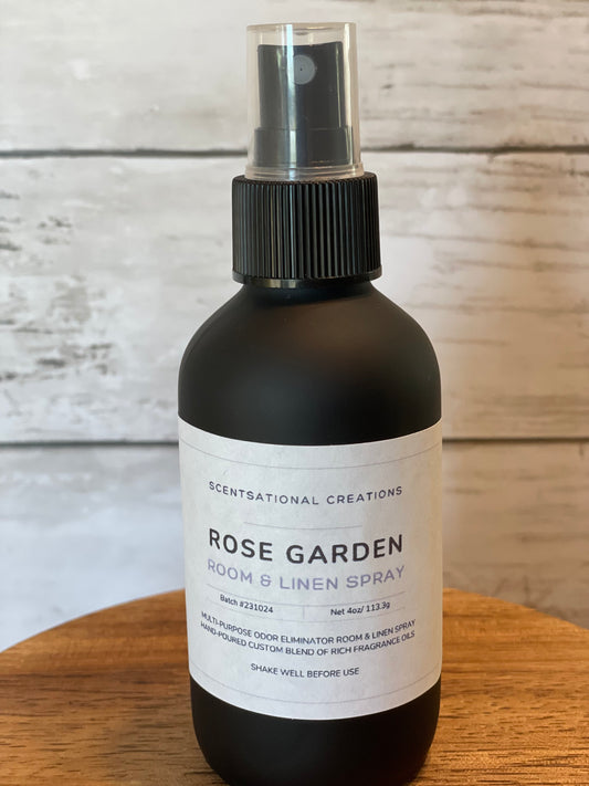 ROSE GARDEN Room & Linen Spray - 4oz Glass Bottle